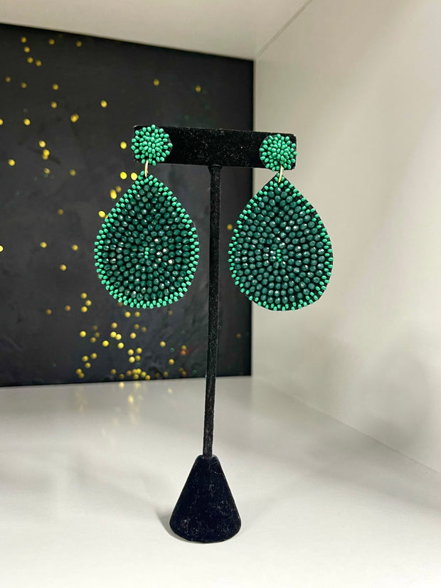 Teardrop Seed Bead Earrings