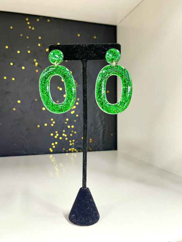 Oval Acrylic Earrings