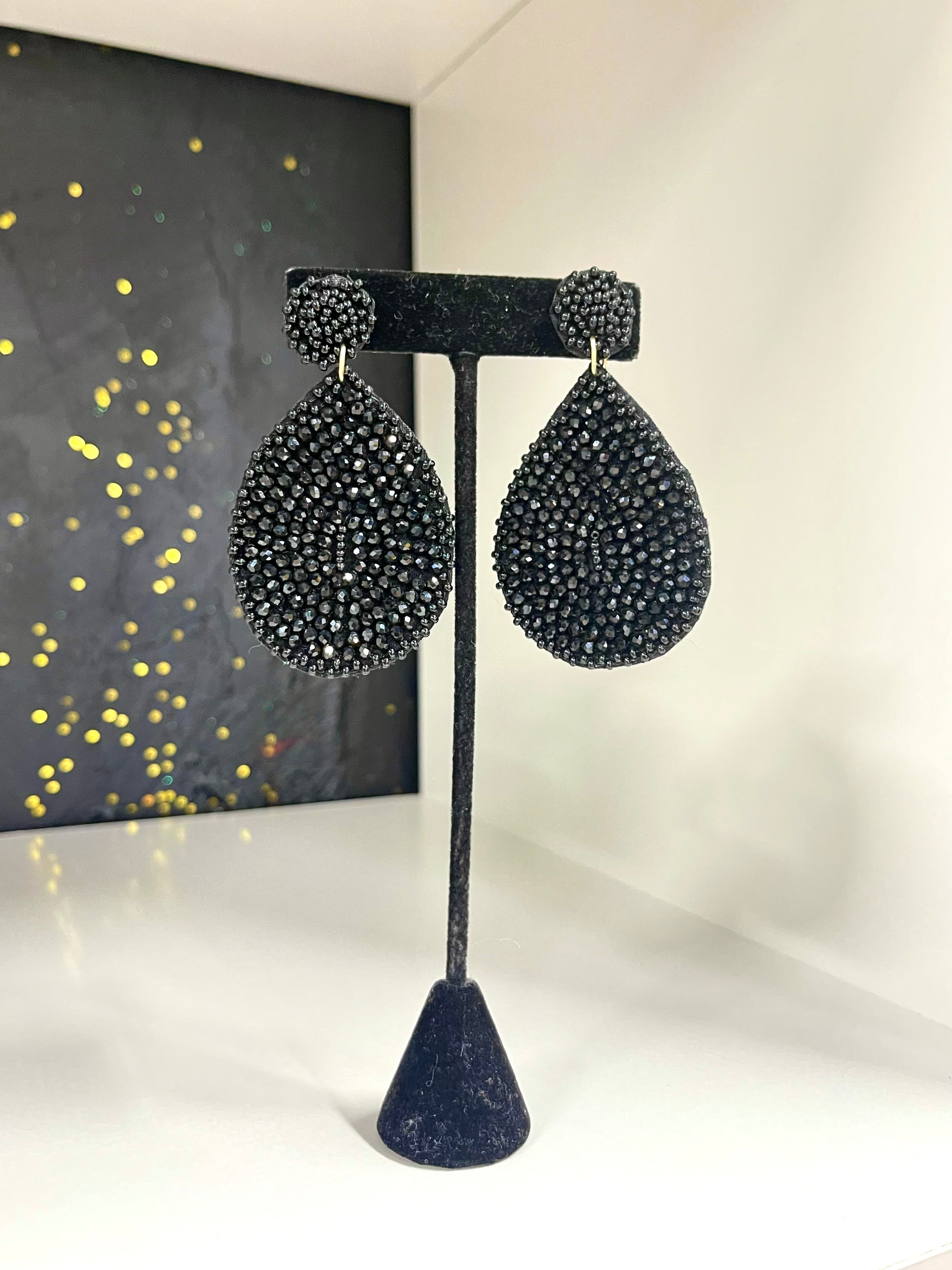 Teardrop Seed Bead Earrings