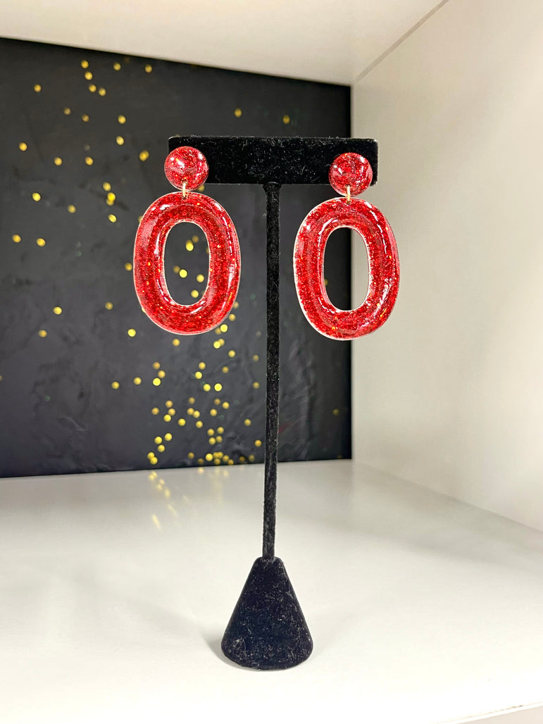 Oval Acrylic Earrings