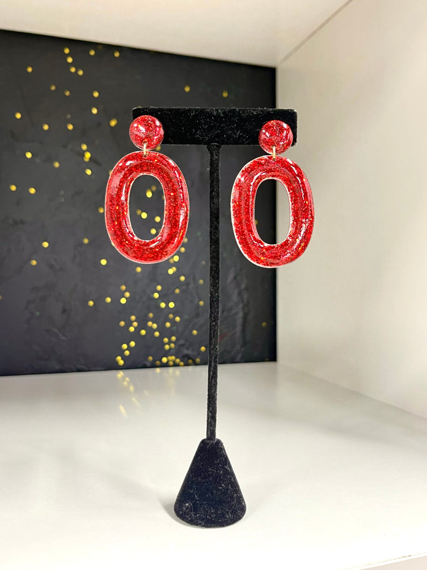 Oval Acrylic Earrings